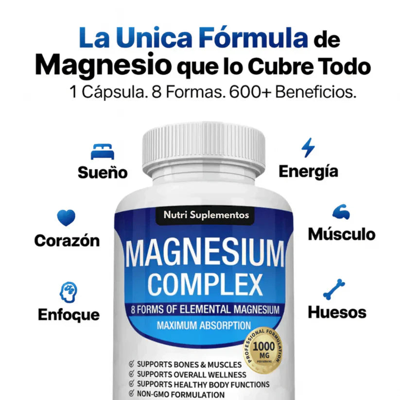 Magnesio Complex ™ l Fórmula Completa 8 en 1