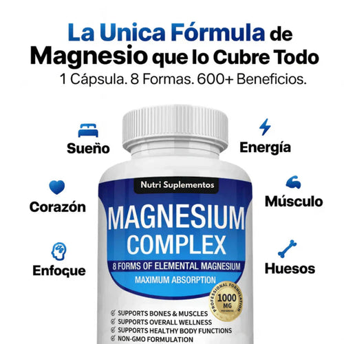 Magnesio Complex ™ l Fórmula Completa 8 en 1